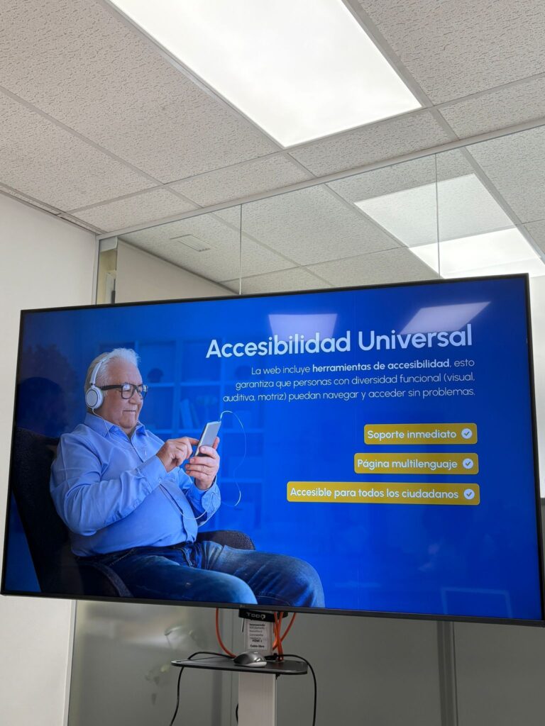 Pantalla mostrando las características de "Accesibilidad Universal" de la nueva web de El Boalo, Cerceda y Mataelpino, garantizando su uso para personas con diversas capacidades.