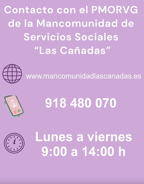 Información de contacto del Punto Municipal del Observatorio Regional de Violencia de Género de la Mancomunidad “Las Cañadas”, incluyendo sitio web, número de teléfono y horario de atención.