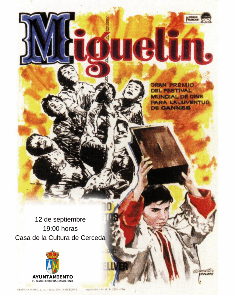 Póster del documental "Miguelín" con una imagen en blanco y negro de un torero.