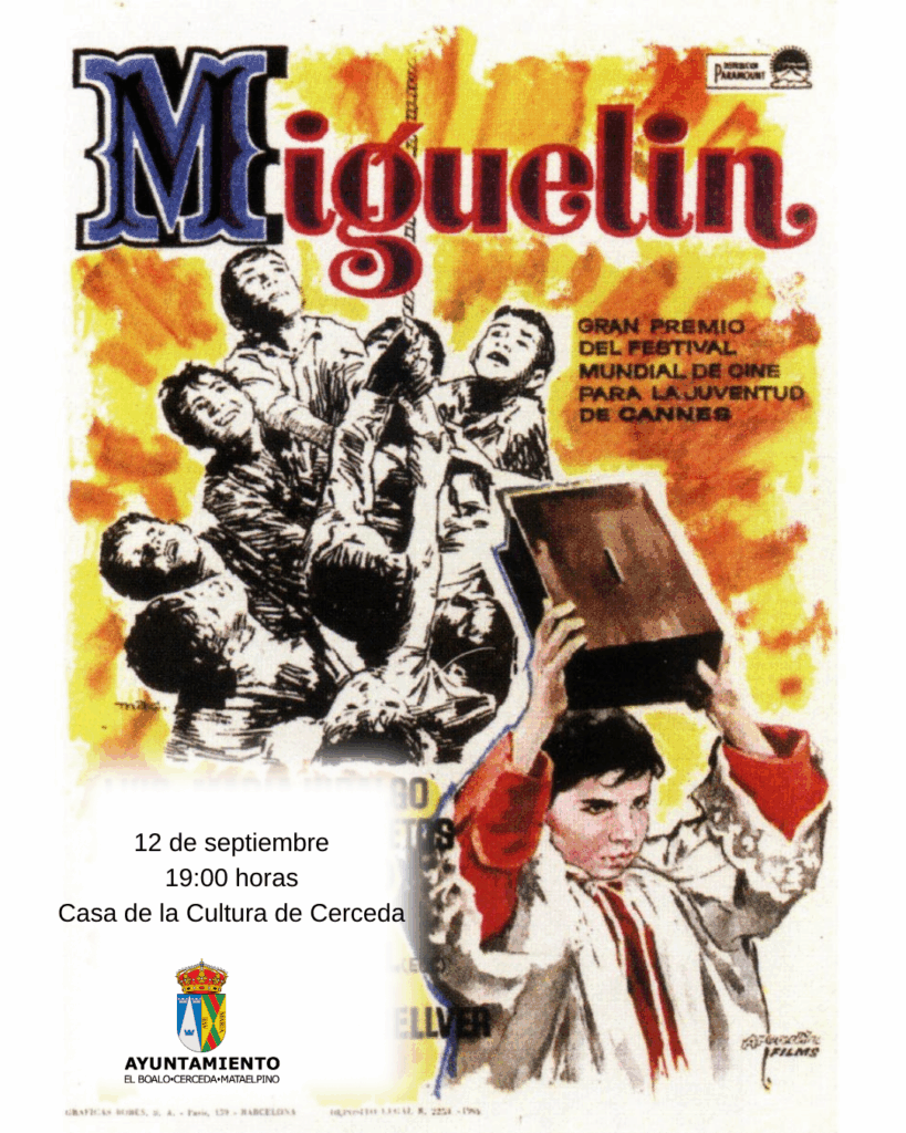Póster del documental "Miguelín" con una imagen en blanco y negro de un torero.